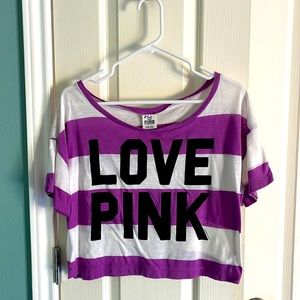 💰💰 2/$15 PINK Victoria’s Secret crop top Sz M